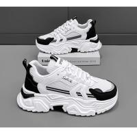 Zapatos informales de suela gruesa con panel de malla para hombre, zapatos para correr de suela blanda transpirables de verano, zapatos deportivos de moda para actividades al aire libre, zapatillas deportivas para hombre - details 17