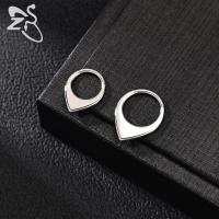 ZS-anillo de nariz de acero inoxidable con forma de triángulo invertido, Piercings minimalistas para el tabique, pendiente, Piercing corporal, joyería de 8/10MM, 16G, 1 unidad - details 5
