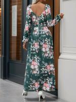 Vestido Largo de Manga Grande con Estampado Cuello en V, Moda Coreana Harajuku para Mujeres - details 23