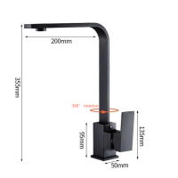 Grifo de Barra Moderno de Alta Arco Rotativo de 360 Grados Grifo de Lavabo de Acero Inoxidable - details 3