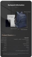 Mochila de viaje con garantía de vida para hombre, bolsa para ordenador portátil de 15,6 pulgadas, impermeable, esc - details 8