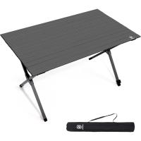 Mesa plegable de aluminio de 120x70 cm, carga de 100 kg, tablero enrollable para 4-6 personas. - details 0