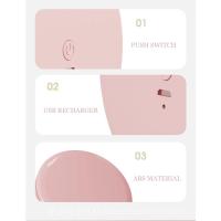 Espejo de bolsillo compacto con luz LED pequeña personalizado para mujer, maquillaje plegable de 2 lados, efecto luminoso, rosa y blanco - details 8
