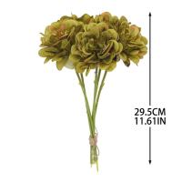 Flores artificiales de peonía, Decoración de mesa de seda para el hogar, flores falsas decorativas, arreglo Floral de boda simulado, 5 cabezas - details 3