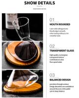 Vaso de regalo giratorio de 360 ​​grados de vidrio de alta calidad, separador de vino de 1500 ml, botella de whisky y champán para bar en casa - details 8