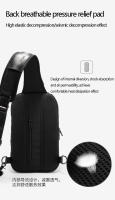 Bolso bandolera de pecho multifunción Oxford impermeable para hombre, de gran capacidad, para exteriores - details 7