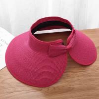 Nuevo sombrero con viseras de verano para mujer, sombreros de paja con lazo grande y ancho, gorros de protección UV para playa para mujer - details 10