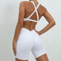 Conjunto de pantalones cortos cruzados sin espalda para mujer, ropa deportiva de 2 piezas, ropa de entrenamiento PIESS, ropa deportiva - details 31
