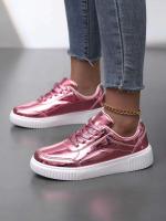 Zapatillas deportivas de moda para otoño 2024, zapatos planos informales transpirables y ligeros para exteriores con lentejuelas de suela gruesa para parejas - details 8