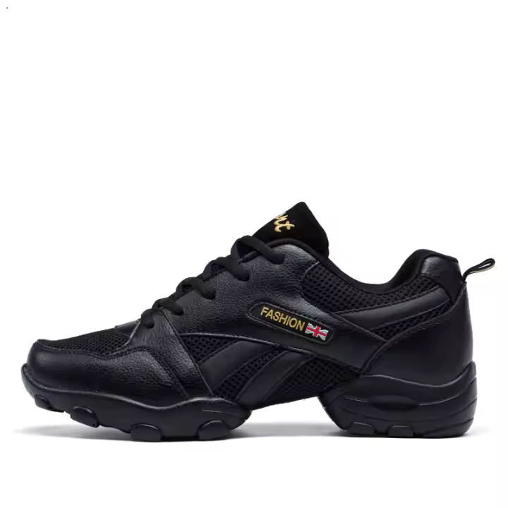 Zapatillas de jazz con cordones, cómodas, con almohadilla de aire transpirable y suela de plataforma. - 1