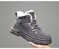 Zapatos de senderismo cálidos antideslizantes transpirables de algodón de invierno para hombre con plantilla de PU botas de nieve resistentes al desgaste para exteriores resistentes al frío - details 17