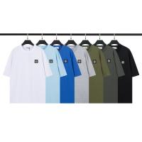 Camiseta de verano de manga corta de moda de alta calidad de Hip-Hop, camiseta de moda de manga corta bordada de Stone Island para hombre - details 3