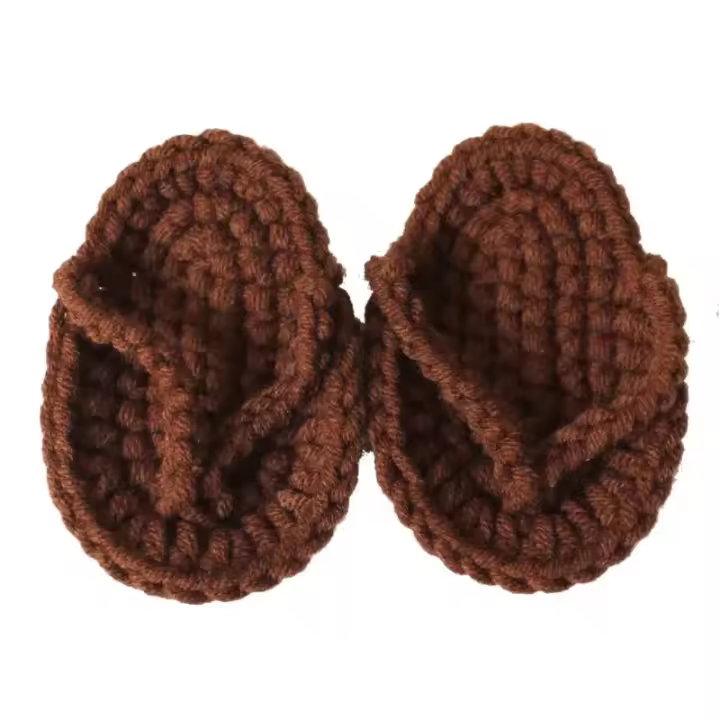 Zapatillas de Bebé Recién Nacido Hechas a Mano Accesorios de Foto de Crochet Mini - 1