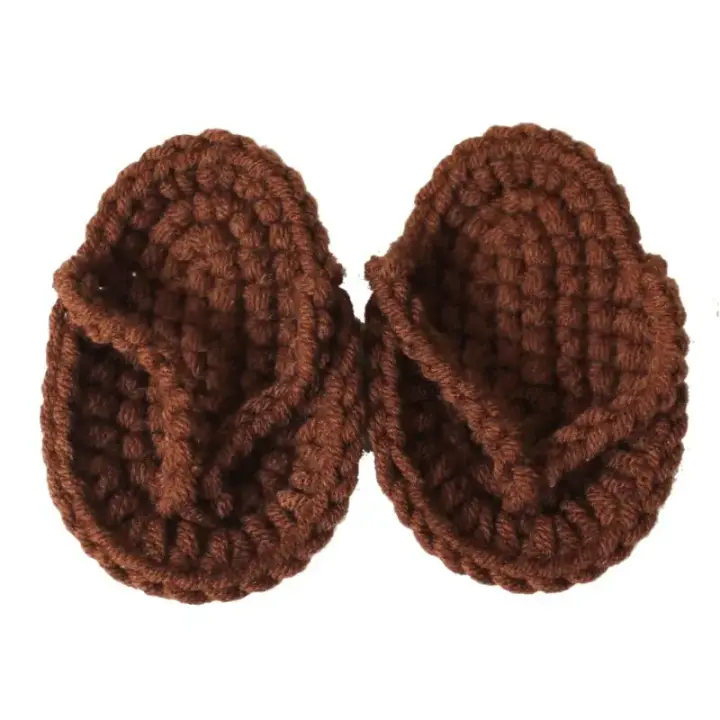 Zapatillas de Bebé Recién Nacido Hechas a Mano Accesorios de Foto de Crochet Mini - 1