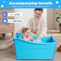 Bañera plegable azul para niños y adultos, Sauna, piscina grande - details 3