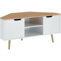 Mueble de TV, Cloruro de polivinilo, Roble y Blanco, L115cm - details 0