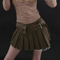 BUNO-Y2K Falda plisada de retazos de encaje para mujer, minifaldas coreanas Harajuku de cintura alta, ropa de calle informal, faldas acampanadas, novedad de 2025 - details 2