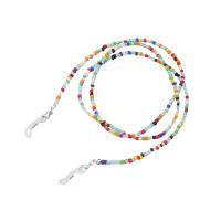Cadena de gafas con forma de bola de arroz para mujer, dispositivo de fijación antideslizante multiusos, versátil, colorido, a la moda - details 4