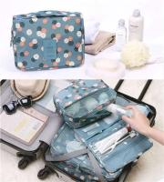 Neceser de viaje grande para cosméticos, neceser portátil con gancho para colgar, impermeable, estuche de maquillaje para almacenamiento en el baño - details 11