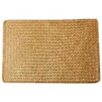 Tapete de lugar de algas marinas naturales, manteles individuales rectangulares de ratán tejidos a mano, tapete para taza de té de paja, agarradera, accesorios de vajilla de cocina - details 8