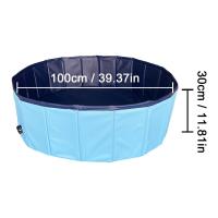 Piscina antideslizante para mascotas, piscina plegable para perros, bañera impermeable para niños - details 0