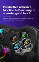 Controlador de juego inalámbrico Bluetooth, Sensor de movimiento de 6 ejes, soporte Turbo programable, Joystick Hall para Switch Steam PS3 PS4 PC - details 13