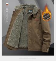 Chaqueta de invierno para hombre, chaqueta de béisbol de alta calidad, chaqueta Bomber gruesa y cálida con bordado de solapa para hombre, chaquetas gruesas de lana para hombre - details 16