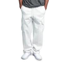 Pantalones de chándal largos con múltiples bolsillos, sueltos, de gran tamaño, con cordón, aptos para corredores deportivos y de calle - details 1