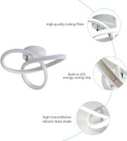Goeco Lámpara de Techo LED Acrílica Moderna 38W Dimble Montaje Semi-Flush Forma Floral - details 1
