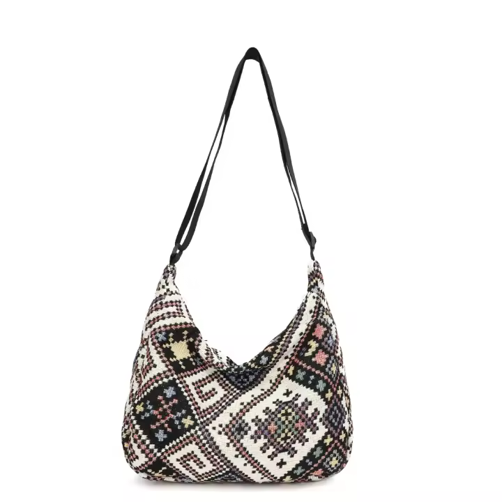 hombro bohemio para mujer, bandolera Hippie de lona para mujer, bolsos individuales, envío cruzado - 1