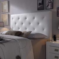 tapizado Rombo 140X60 cm Blanco, para Cama de 135 cm, Acolchado con Espuma, 8 cm de Grosor, Incluye herrajes para Colgar - details 0