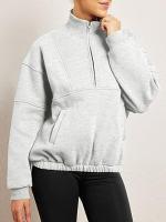 Otoño Invierno nueva moda sudadera Casual mujer bolsillo pulóver cuello alto manga larga Top - details 28