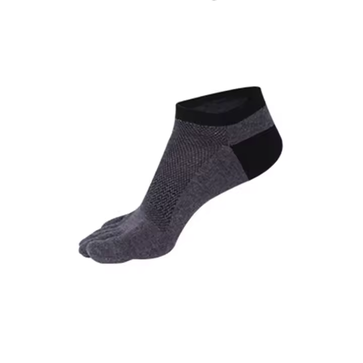 Calcetines cortos de algodón transpirables antideslizantes para hombre, calcetines invisibles de cinco dedos, calcetines de malla, calcetines de cinco dedos - 1