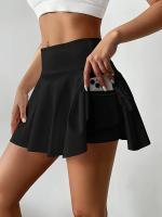 Faldas Deportivas De Un Solo Color Con Bolsillo, Faldas Activas De Golf, Running Y Tenis, Ropa Deportiva Para Mujer - details 35
