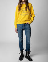 Sudadera bordada de algodón rosa con letras clásicas ZV de nicho francés para mujer, suéter bordado, principios de otoño - details 12