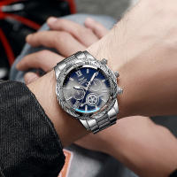 Alta calidad hombres oro reloj de acero inoxidable 2024 nuevo negocio analógico moda casual deportes caliente informe - details 2