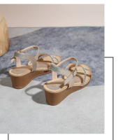 Nuevas sandalias de moda con diamantes de imitación, versión coreana, plataforma y tacón de cuña para mujer - details 42