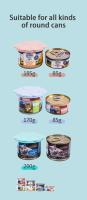 Bonita pata de gato, cubierta de almacenamiento reutilizable para alimentos de mascotas, tapa de lata 2 en 1, cubierta de alimentos frescos, cuchara, latas de lata, accesorios para alimentos - details 6