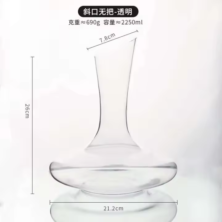 Botella de vidrio geométrica para el hogar, lujosa olla de vino tinto europea, sin plomo - 1