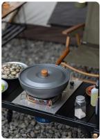 Olla de Picnic portátil de madera maciza de aleación de aluminio para exteriores, sartén para el hogar con mango desmontable - details 16