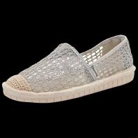 Se lanzó la nueva marca de moda de zapatos de lona de alta calidad de verano con encaje de fondo plano para mujer - details 3