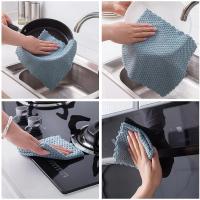 1 Uds. Suministros de cocina, toalla de limpieza, trapo de limpieza multifunción súper absorbente, paño de poliéster/Nylon, cocina antigrasa - details 9