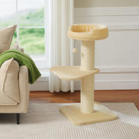 PAWZ Road Poste rascador para gatos grandes, torre de árbol para gatos moderna con poste rascador grueso, perchero superior, cama para gatitos, rascadora para gatos, muebles para gatos, juguetes para gatos - details 9