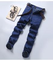 Nuevo clásico jeans stretch, hombres, negro y azul, casual slim jeans, moda, negocios, pierna recta, desgaste, pantalones - details 14