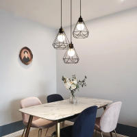 Lámpara Colgante Con 3 Cabezales Negra Industrial GOECO,  E27 Sin Bombilla, Iluminación Interior para Sala de estar, Dormitorio, Comedor, Metal, 145*43*43 CM - details 6