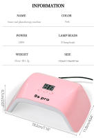 Lámpara de Secado de Gel Trapezoidal Profesional 9SPro Herramienta de Manicura con 24 Perlas LED para Fototerapia de Uñas - details 5
