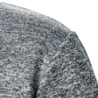 Top de suéter de punto casual de manga larga con cuello levantado para hombre de otoño e invierno - details 4