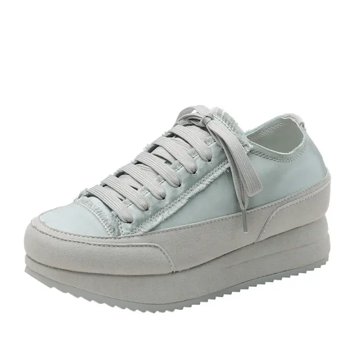Nuevos zapatos de muffin que aumentan la altura interior zapatos de satén de estilo español zapatos individuales de nicho - 1