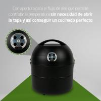 Barbacoa Portátil de Carbón Rodantes, Bandejas Laterales, Sistema de Ventilación y Depósito de Ceniza Parrilla de Acero de 57x42cm Tamaño 116,5x13,1x56cm - details 54