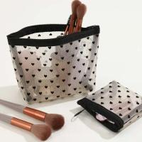 Bolsa con cierre de malla de nailon para cosméticos, organizador de artículos de tocador en forma de corazón, bolsas de maquillaje, multifuncional, lápiz labial, monedero - details 4